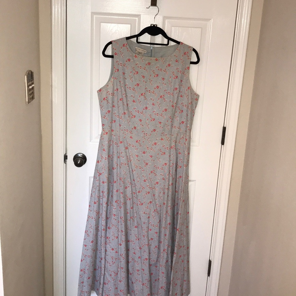 Blue floral maxi dress